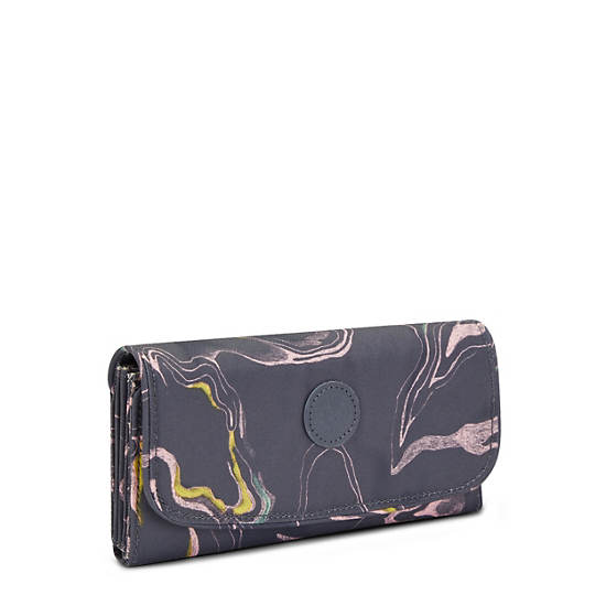 Kipling Money Land Printed Snap Wallet Plånbok Grå | SE 1033TC